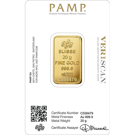 PAMP Fortuna 20 Grams Gold Bar