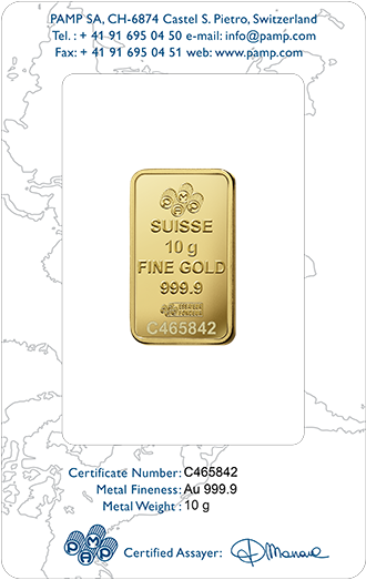 PAMP Rosa 10 Grams Gold Bar