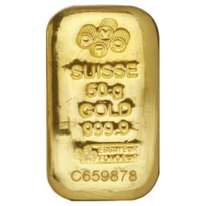 PAMP 50 Grams Gold Cast Bar