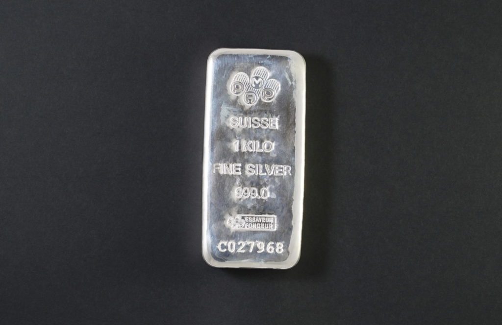 PAMP 1 Kilobar Silver Cast Bar