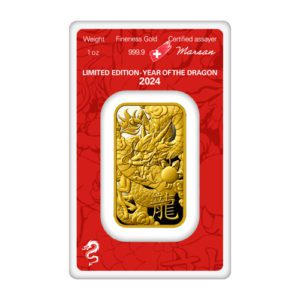 Argor Heraeus 2024 Lunar Dragon 1Oz Gold Bar