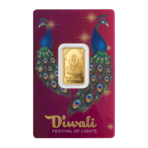 PAMP Diwali Lakshmi x Peacock 5 Grams Gold Bar