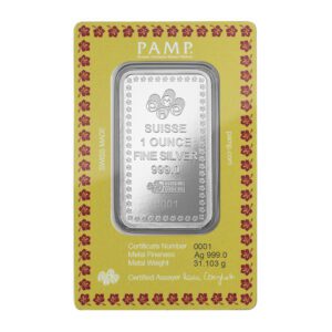 PAMP Diwali Lakshmi x Peacocks 1Oz Silver Bar