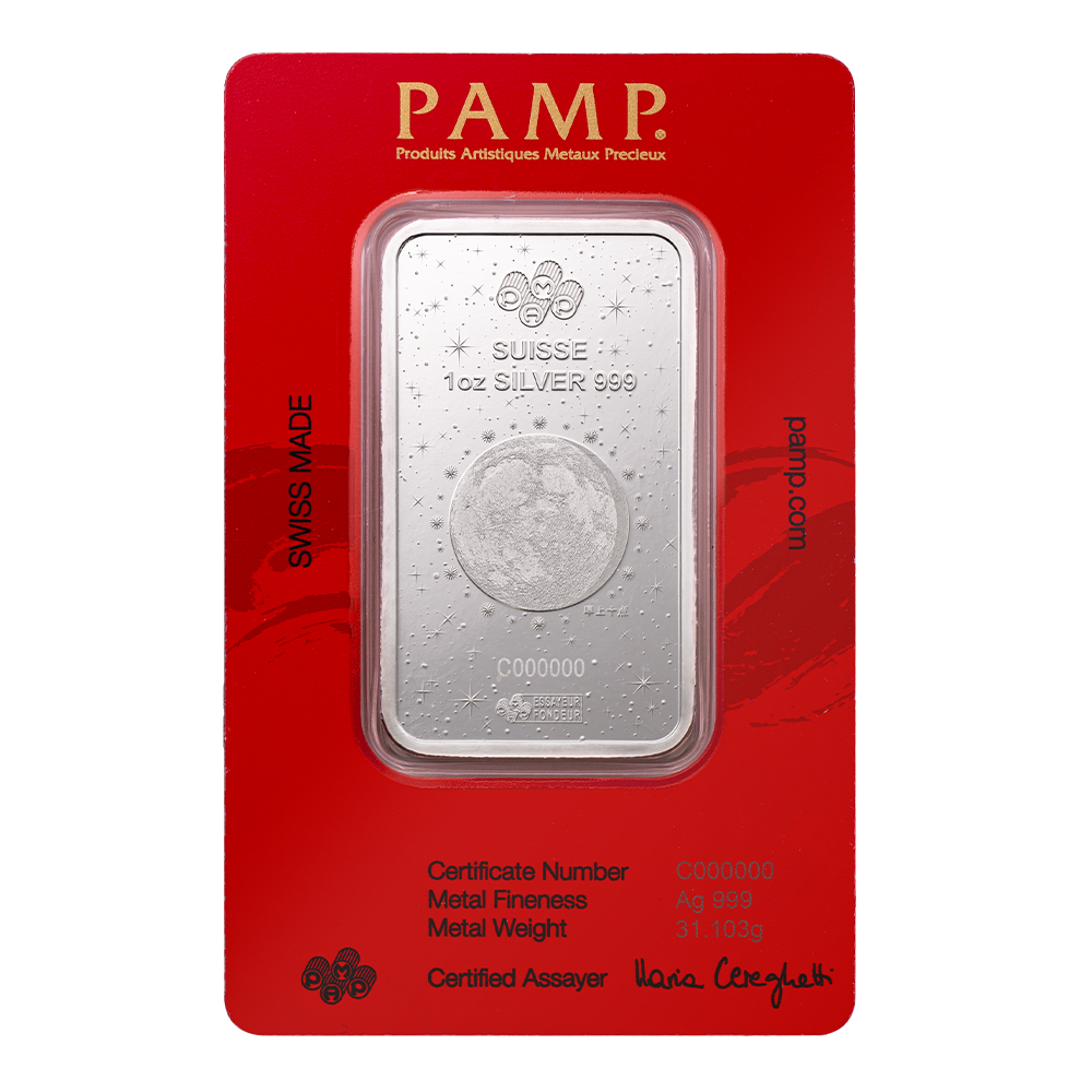 2025 PAMP Lunar Legend White Snake 1Oz Silver Bar