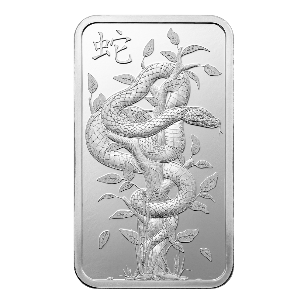 2025 PAMP Lunar Legend White Snake 1Oz Silver Bar