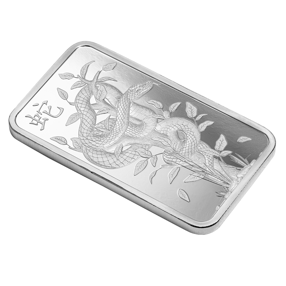 2025 PAMP Lunar Legend White Snake 1Oz Silver Bar