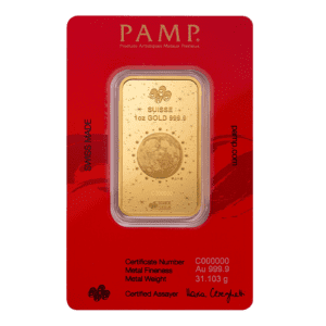 2025 PAMP Lunar Legend White Snake 1Oz Gold Bar