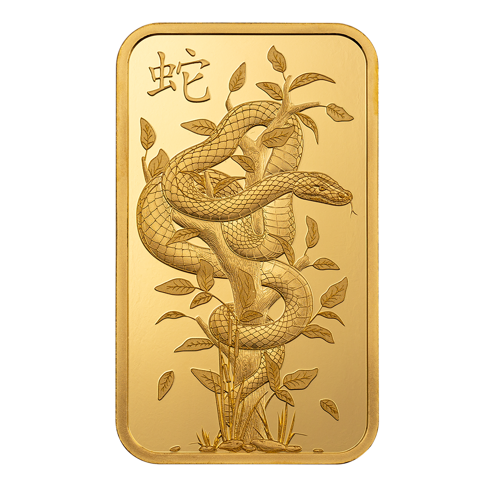 2025 PAMP Lunar Legend White Snake 1Oz Gold Bar