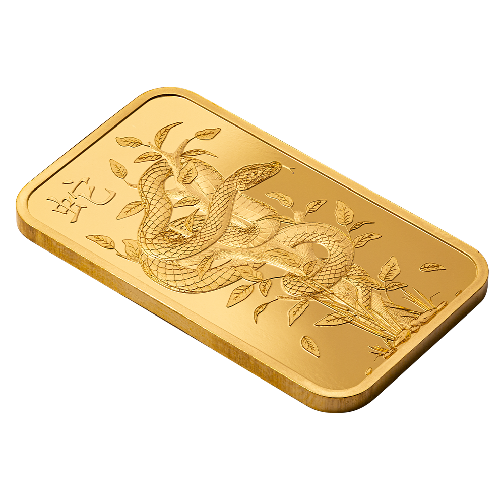 2025 PAMP Lunar Legend White Snake 1Oz Gold Bar