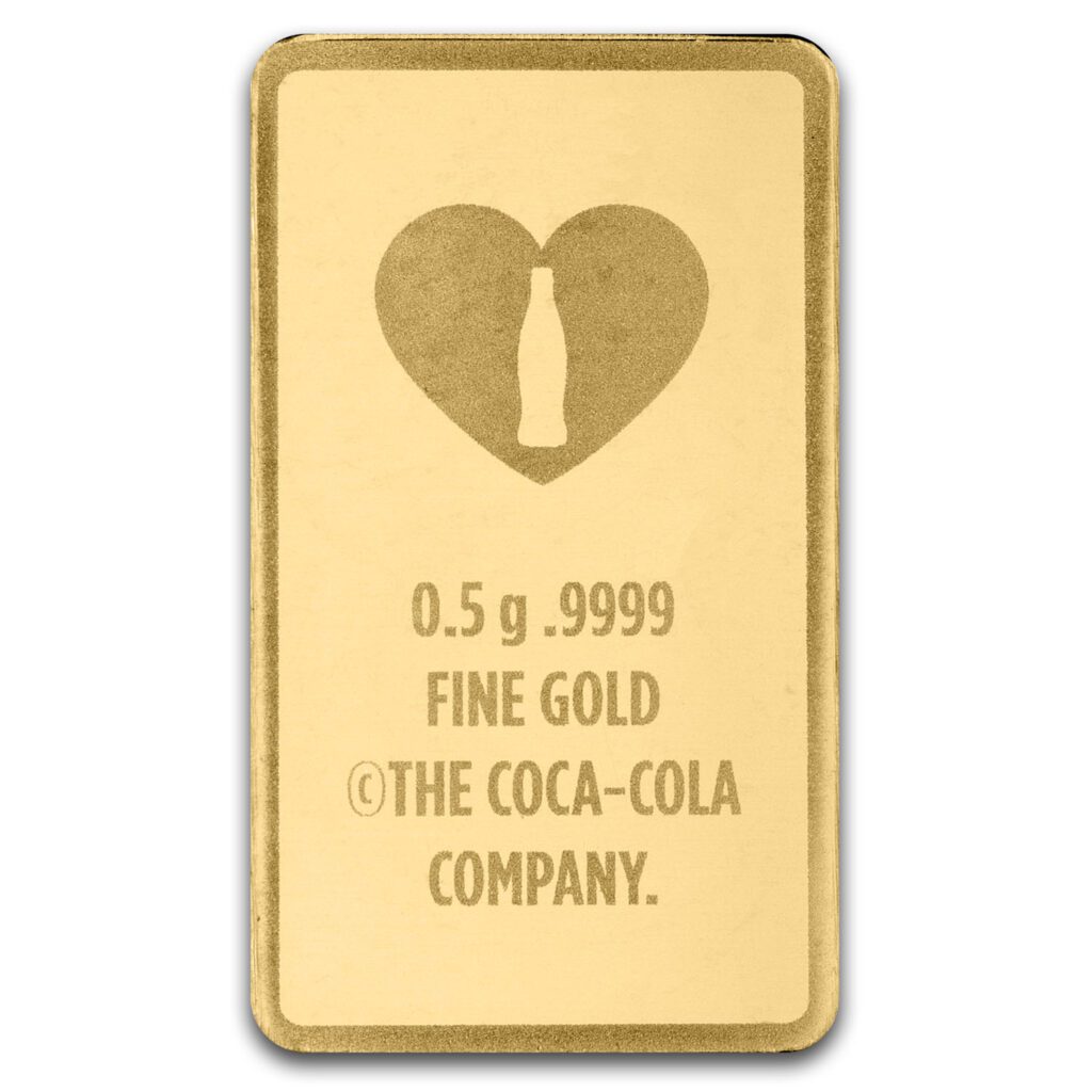 PAMP Coca-Cola Valentine's Day 0.5 Gram 9999 Gold Bar