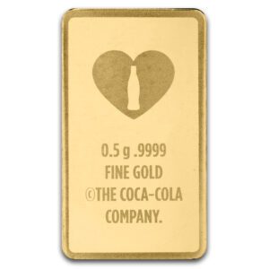 PAMP Coca-Cola Valentine's Day 0.5 Gram 9999 Gold Bar