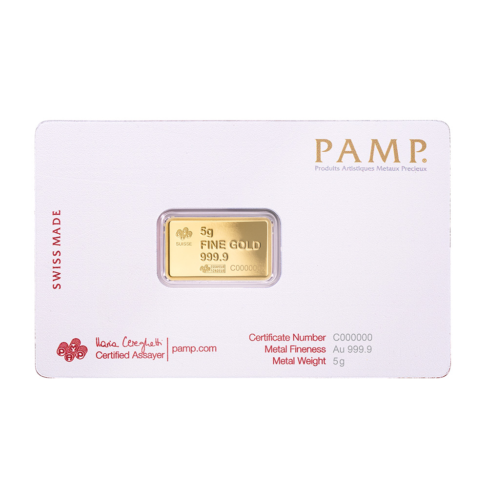 PAMP Suisse - The Free American Buffalo 5 Grams Gold Bar