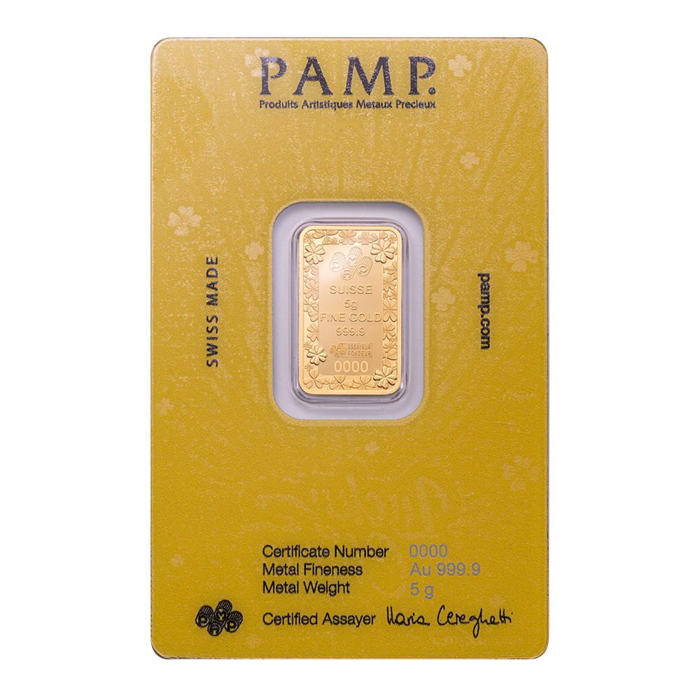 Pamp Suisse Lucky Pig 5 Grams Gold Bar